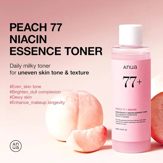 Anua, Peach 77%, Niacinamide, Brightening, Tonic Lotion, For Face, 250 ml