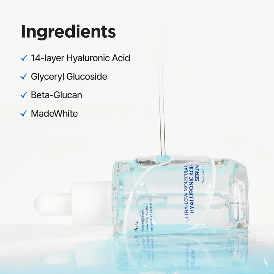 Isntree, Ultra-Low Molecular Hyaluronic Acid, Hydrating, Daily, Serum, For Face, 50 ml