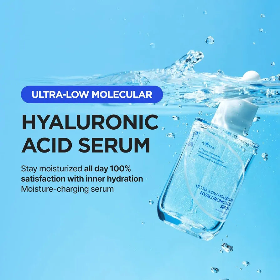 Isntree, Ultra-Low Molecular Hyaluronic Acid, Hydrating, Daily, Serum, For Face, 50 ml