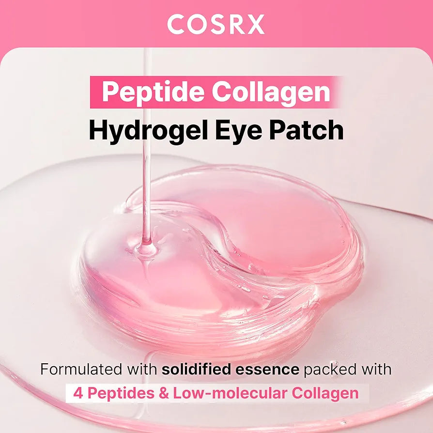 Cosrx, The Peptide Collagen Hydrogel, Niacinamide, Anti-Dark Circles & De-Puffing, Eye Patch, 60 pcs