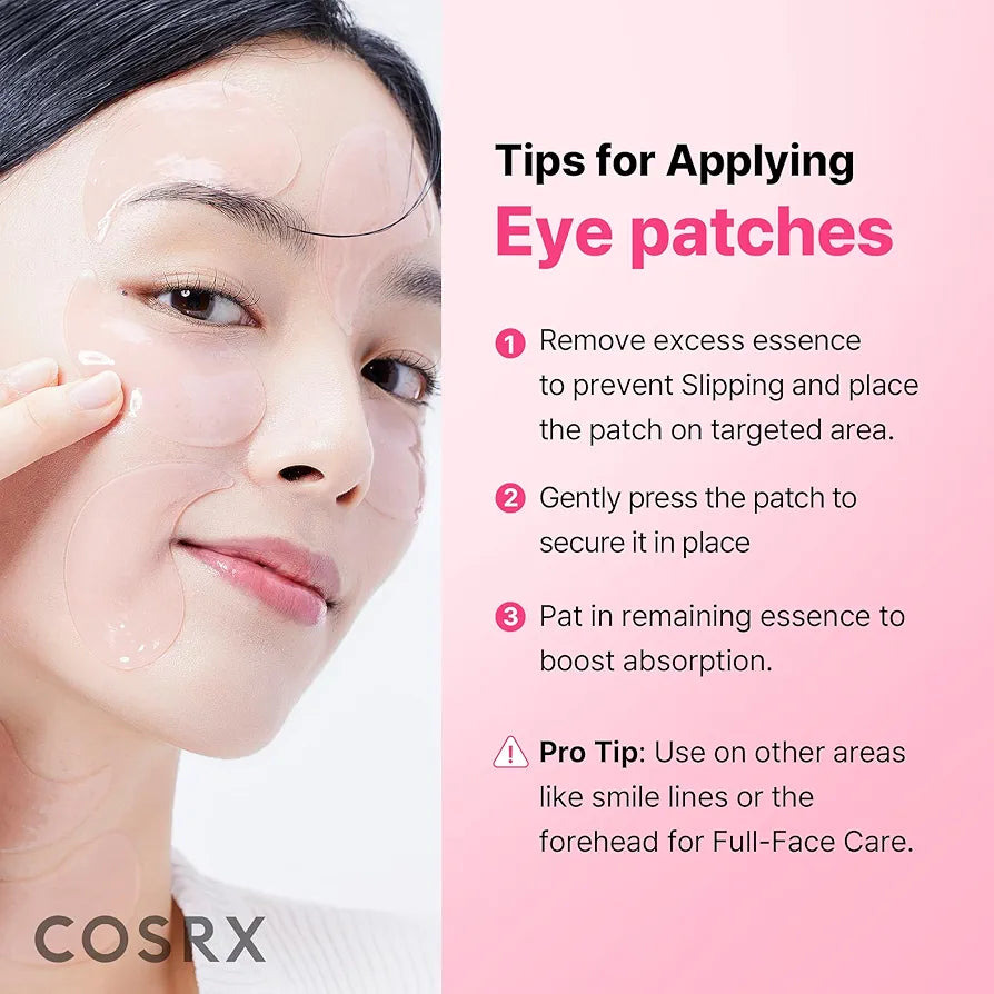 Cosrx, The Peptide Collagen Hydrogel, Niacinamide, Anti-Dark Circles & De-Puffing, Eye Patch, 60 pcs