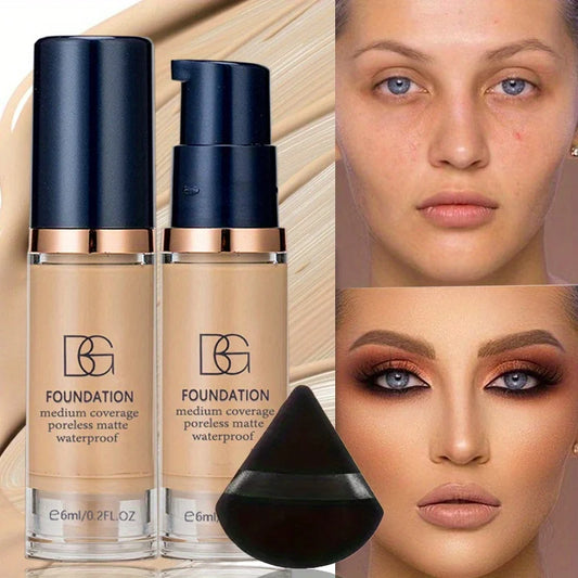 Full Coverage Liquid Foundation Set – Matte, Long-Lasting