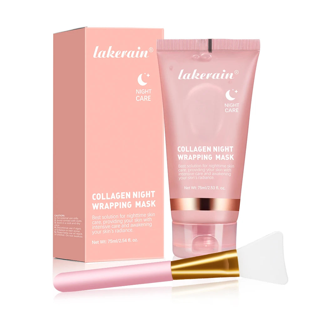mask and brush Color Collagen Night Peel-Off Face Mask – Hydrating & Firming