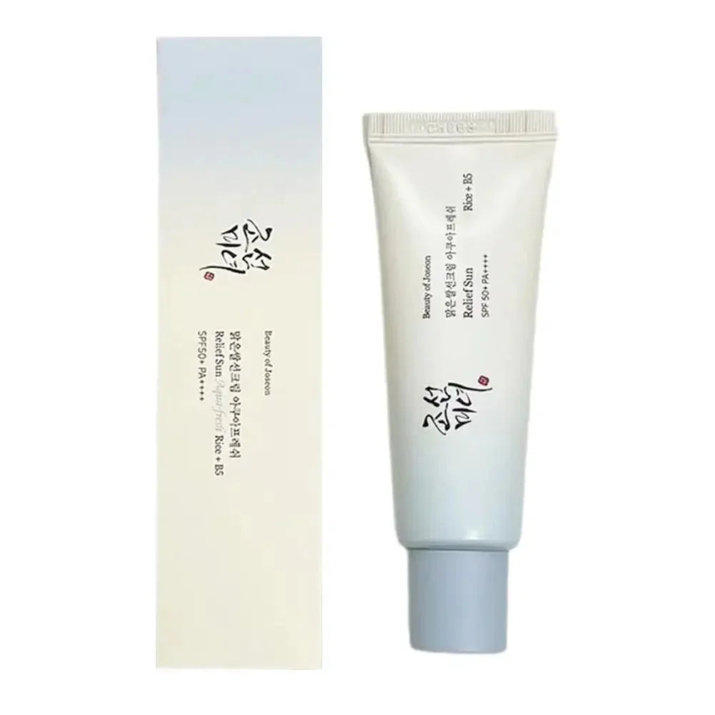New Sunscreen Color Green Plum Facial Cleanser and Rice SPF50+ Sunscreen