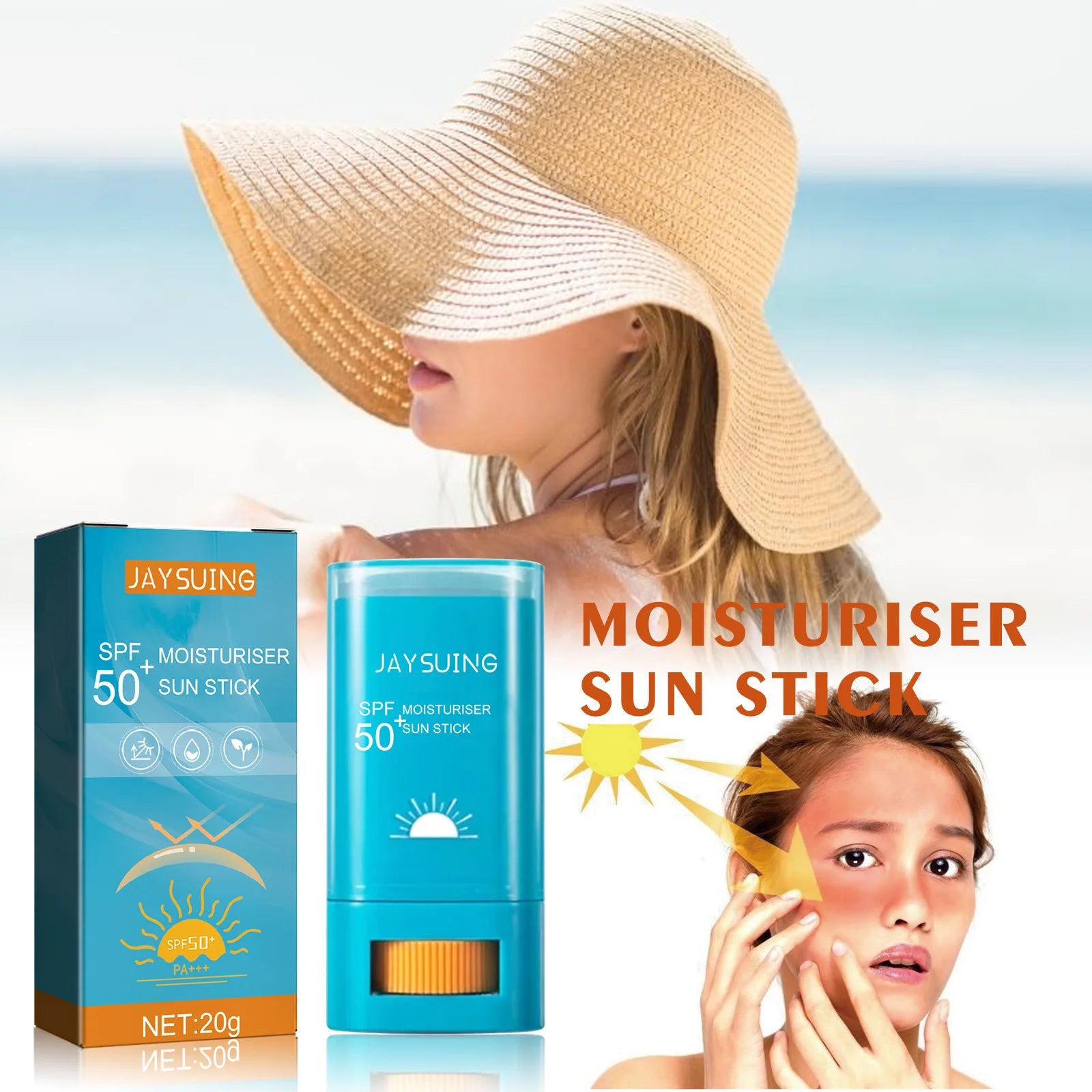 SPF 50+ Sunscreen Stick For Face & Body – Lightweight