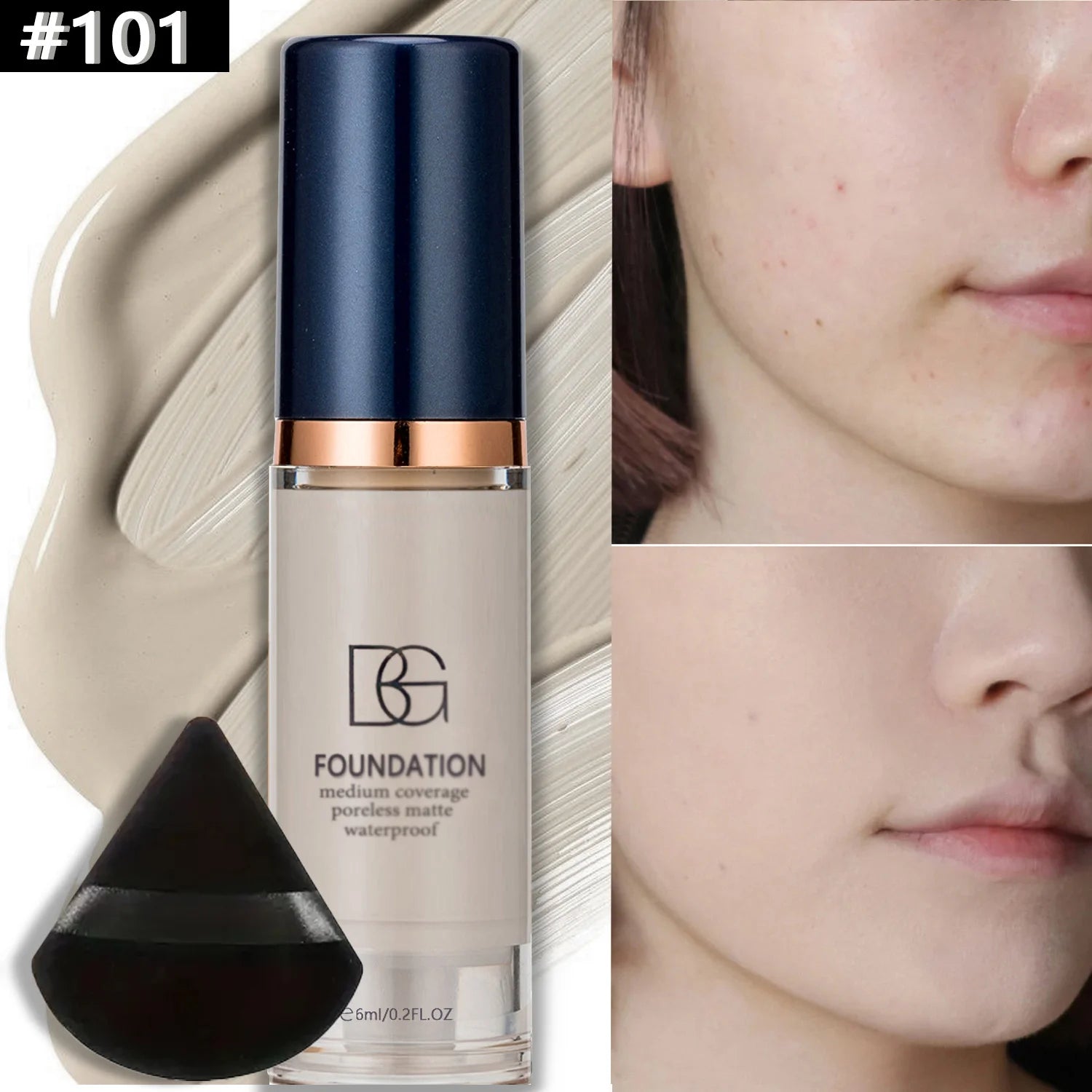Full Coverage Liquid Foundation Set – Matte, Long-Lasting