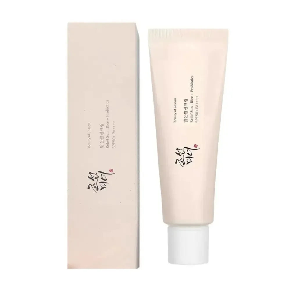 Sunscreen Color Green Plum Facial Cleanser and Rice SPF50+ Sunscreen