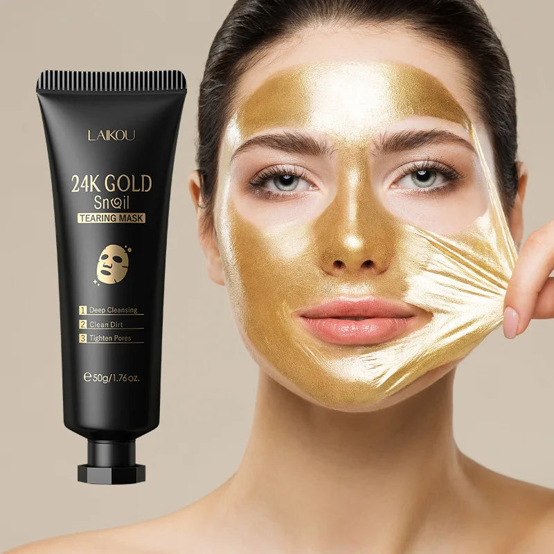 24K Gold Peel-Off Face Mask – Pore Care & Hydration
