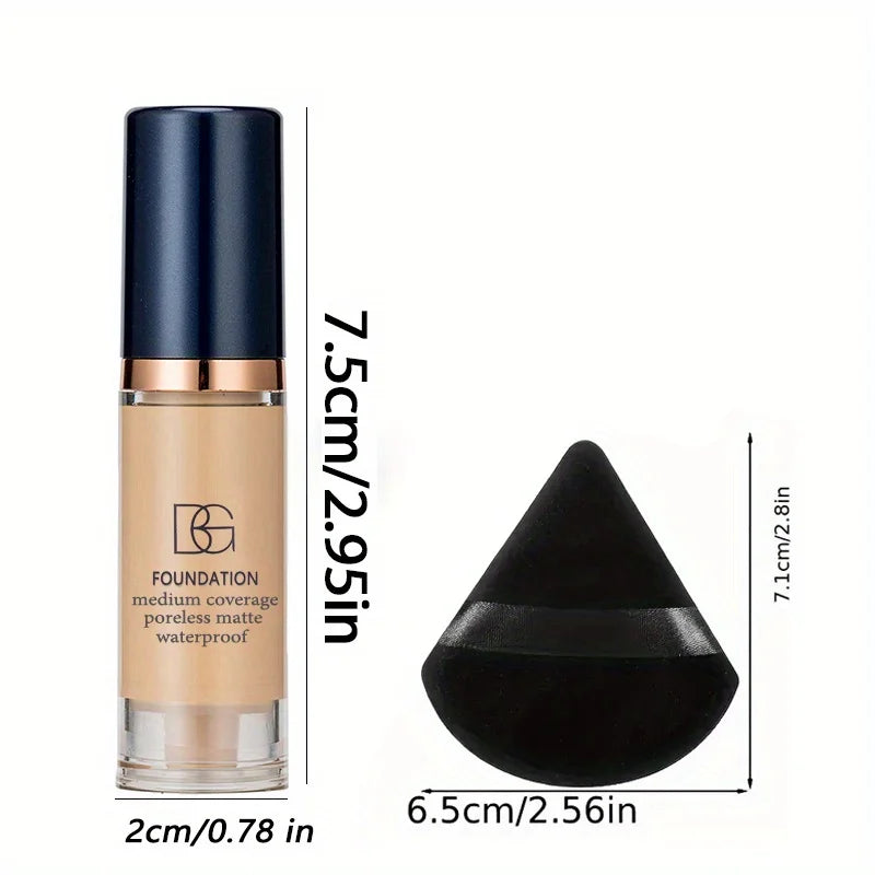 Full Coverage Liquid Foundation Set – Matte, Long-Lasting