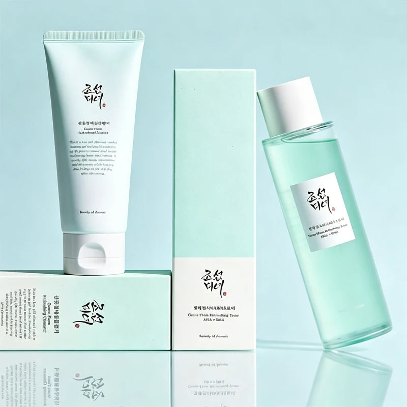 Green Plum Facial Cleanser and Rice SPF50+ Sunscreen