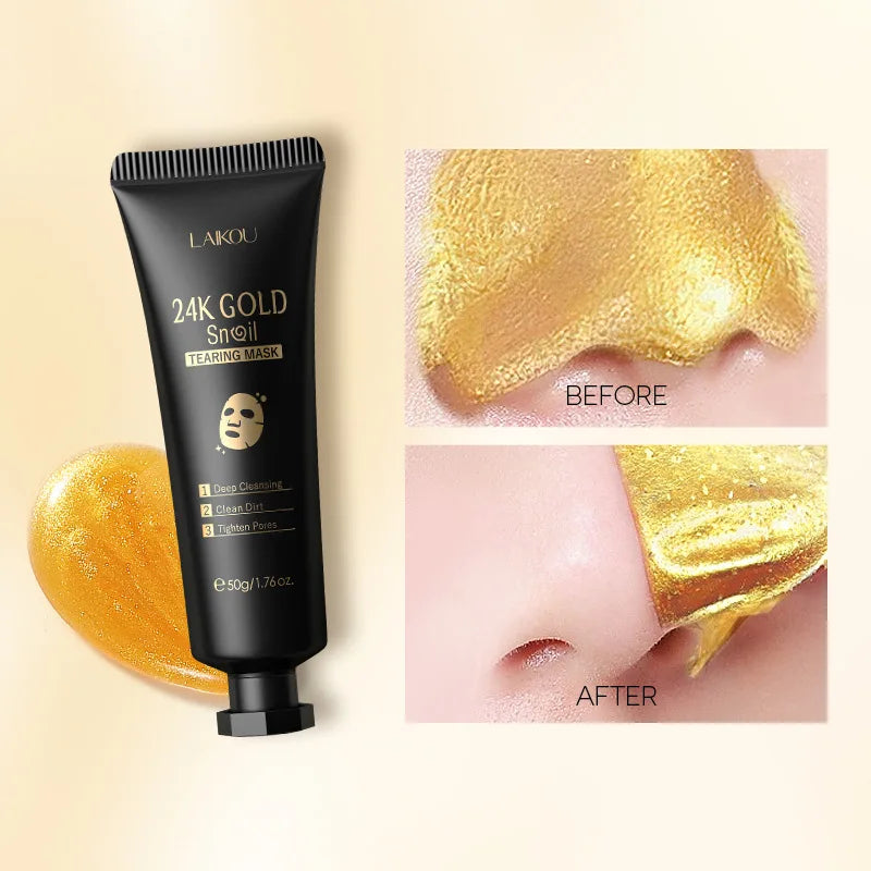 24K Gold Peel-Off Face Mask – Pore Care & Hydration