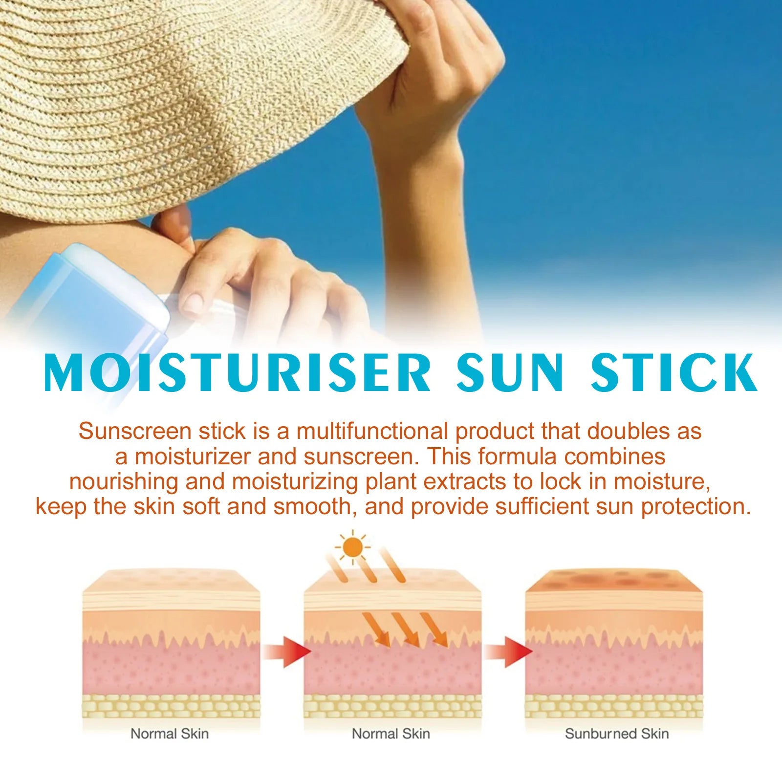 SPF 50+ Sunscreen Stick For Face & Body – Lightweight