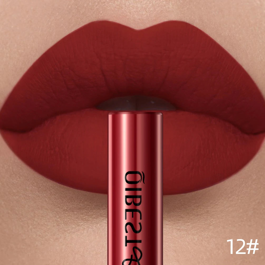 12 Color Matte Liquid Lipstick Lip Gloss – Long-Lasting Waterproof