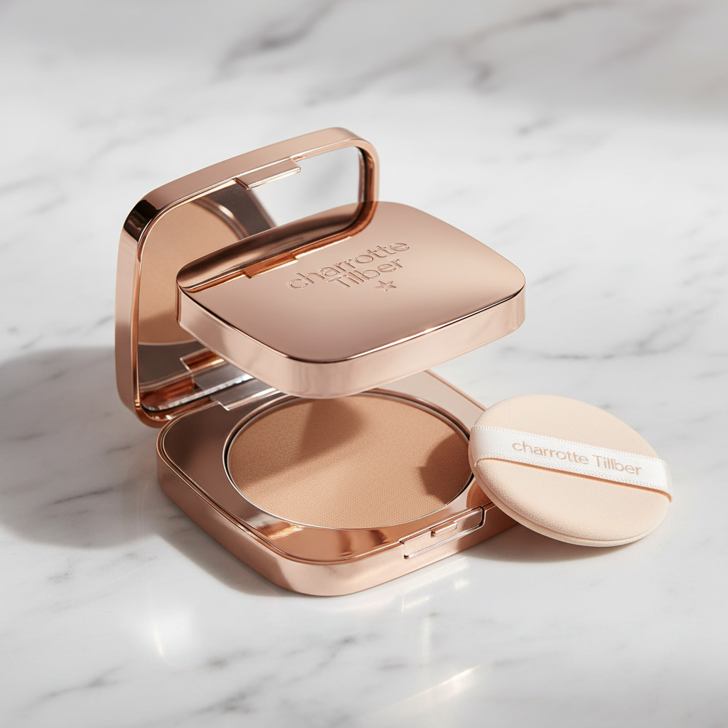 Charlotte Tilbury, Airbrush Flawless, Flawless Finish, Compact Powder, 02, Medium, 0.8 g